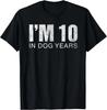 Ich bin 10 in Hundejahren Lustige 70. Geburtstagsgeschenke Lustiges T-Shirt Unisex T-Shirt