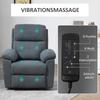 Massage Chair with Lift Assist, Chair with Stand-up Aid, 8 Vibration Motors, Incl. Remote Control, Grey