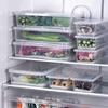 Refrigerator Storage Box Clear Fridge Organizer Fresh Vegetable Fruit Box Drain Basket Food Storage Container Kitchen Organizer