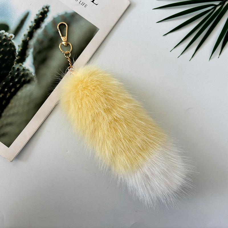 Portachiavi Ciondolo Coda di Pelliccia di Volpe Sintetica - Accessorio per Borsa in Peluche