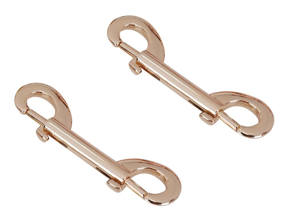 [Liebe Seele] Double Double-Sided Snap Claws, Set of 2, Rose Gold, Lock, Cage, Key, Alloy (Double Snap Claw)