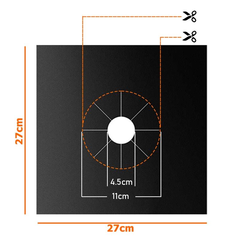 4/8pc Stove Protector Cover Liner Gas Stove Protector Gas Stove Stovetop Burner Protector Kitchen Accessories Mat Cooker Cover