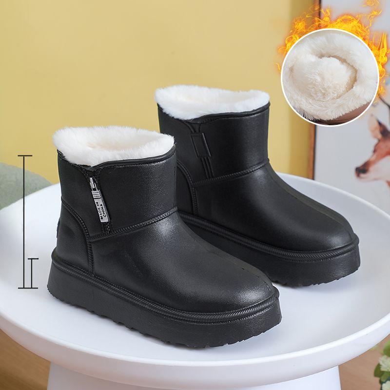 

Зимние ботинки с утолщенным хлопковым наполнителем Водонепроницаемая, морозостойкая и теплая обувь 38 чёрный