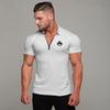 Muscleguys England Style Fashion Cotton Fitness Polo T-Shirt Men Polo Shirt Zip Polo Tees  Brand Short Sleeve Gym Bodybuilding Clothing