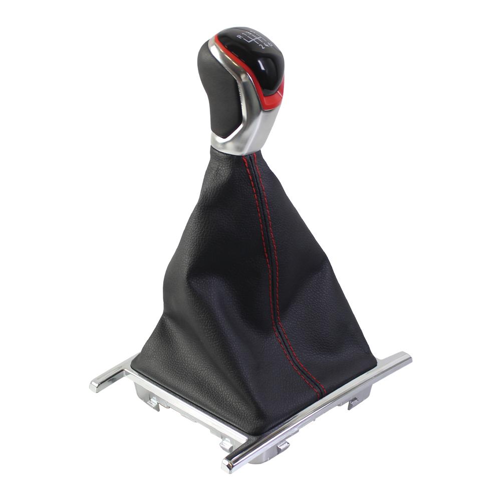 

Red 5 / 6 Speed Gear Shift Knob with Gear Shift Cover for Amarok 2010 2026 Ergonomic Grip Polished Finish and Easy Care