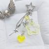 Cute Simple Star Heart Bow Keychain Pendant For Women Girls Car Key Ring Exquisite Backpack Decoration Accessories Gifts