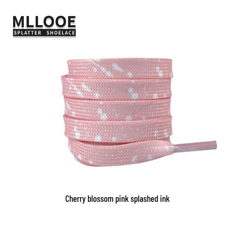 Black and White Splatter Ink Shoelaces for AF1, Dunk, Skate, and Casual Shoes