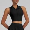 Juman Damen Tennis-Weste mit Front-Reißverschluss und integrierten Polstern - Sport-BH für Yoga & Fitness