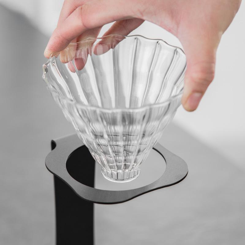 Supporto Portatile per Caffè Brew a Mano Gocciolamento Versa Sopra Supporto per Caffè Metallo Tazza Filtro Caffè Supporto Lavaggio a Mano Accessori Barista
