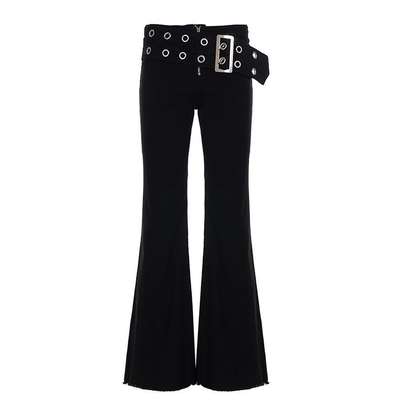 Dames Gotische Punk Uitgesneden Oogjes Eén Schouder Top & Short Set