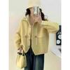 Knitted hooded jacket, winter new fashion versatile loose and thin top women