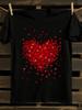 WoRetro 3D Red Heart Print T-Shirt Mens Tshirt Womens Tshirts with Letters Print Short Sleeves T-Shirt Casual Street Tee Shirt Top