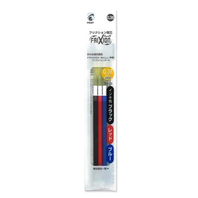 Pilot FriXion Ballpoint Pen Body Refills, 0.38mm, 3-Color Set, LFBTRF30UF3C, Size 145x13.8mm/14.6g