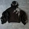 Y2K Gothic Retro Printed Hoodie Loose Fit Pullover Sweatshirt Men Women Teenagers