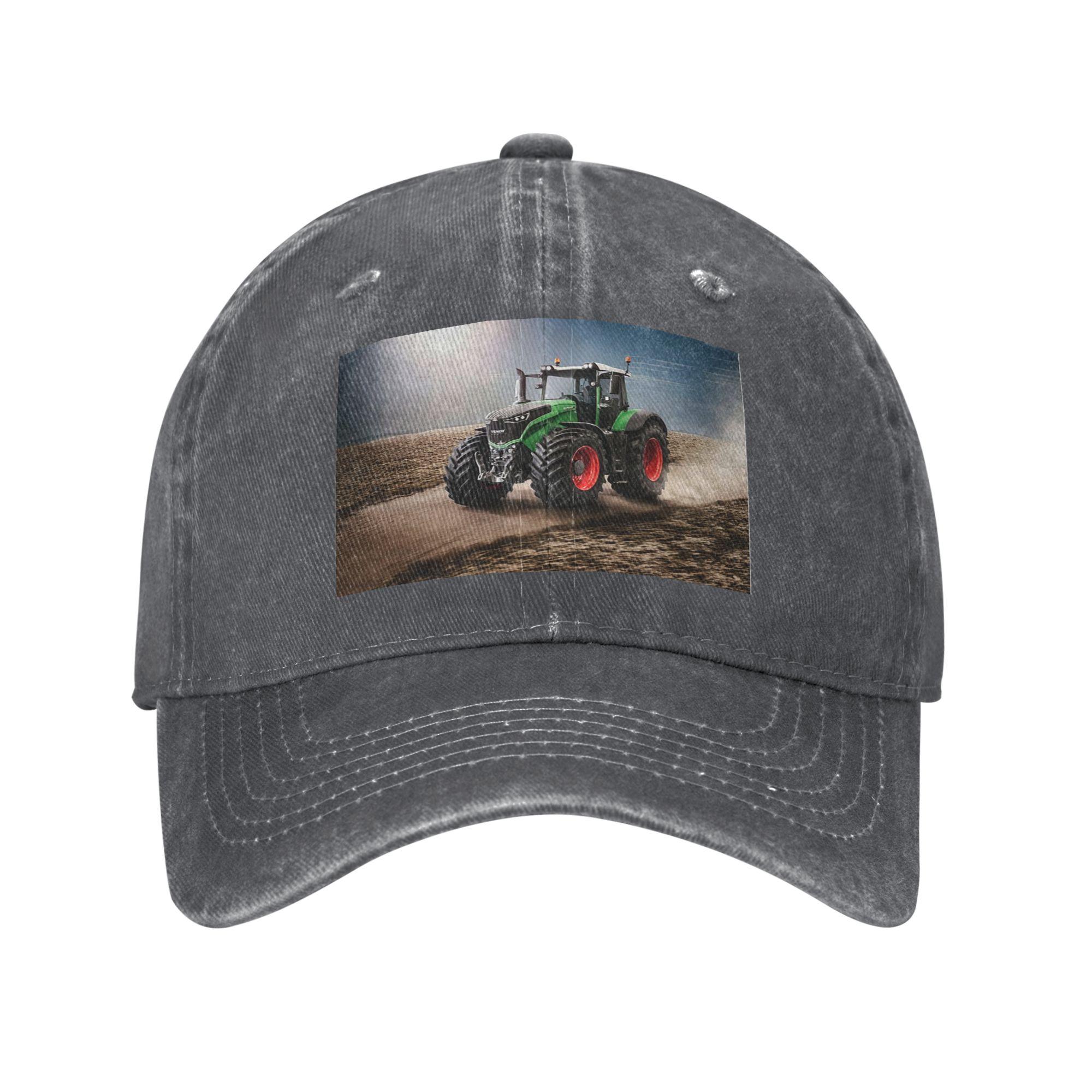 KEREN Cap Fendt Tractor Gewassen Denim Pet Casual Baseballpetjes Verstelbare Pet Zomer Unisex Baseballpetjes One Size