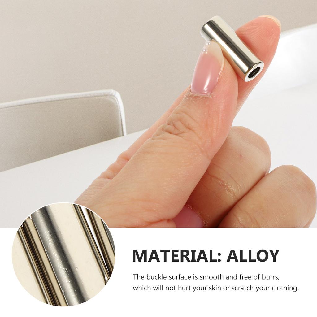 30 Stück Metall Seil Kordelstopper Röhrchen Perlen Legierung Zylinder Kordelstopper für Kordelzug Pullover Hüte Pflanzen Korb Lanyard DIY Makramee