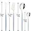 24Pcs Cute Colorful Cutlery Set Mirror Dinnenrware Set Stainless Steel Family Flatware Dinner Knife Fork Spoon Home Best Gift Festival Party