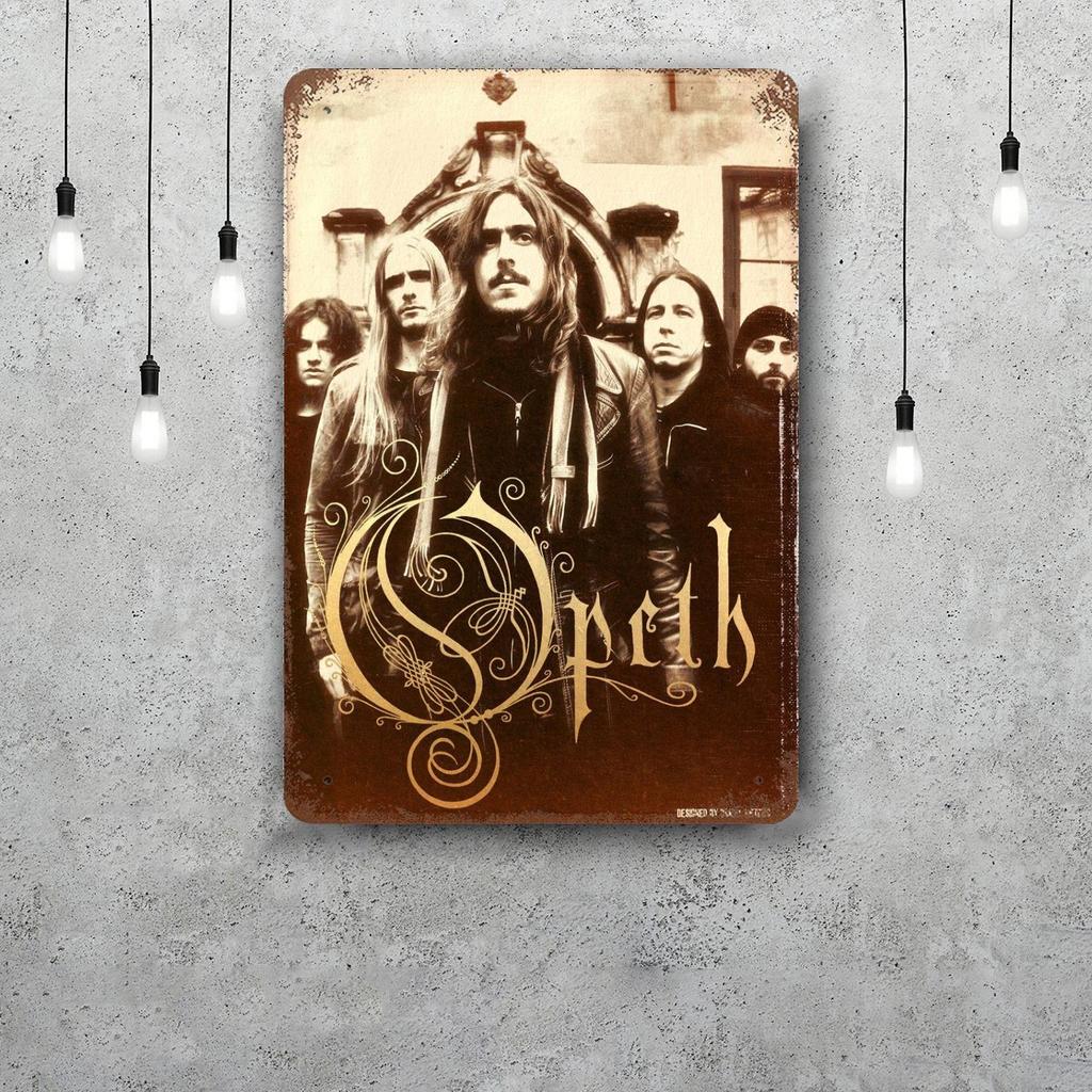 Opeth Vintage Metal Tin Signs Posters Decor Retro Metal Plaque Wall Art Decor for Garage Bar