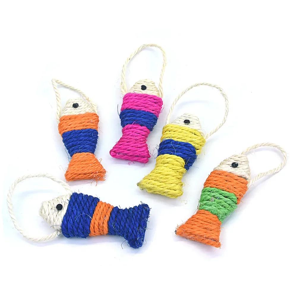 

Toys Cute Shape Products Cat for Supplies Fish Board Scratching Kitten Interactive Sisal Toy Post Pet Cat Scratch Favorite Hemp