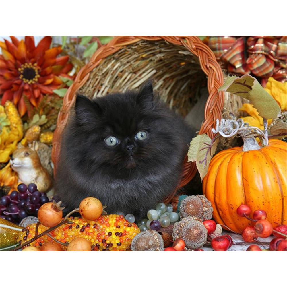 Diamond Painting Kit Black Cat Animal Diamond Embroidery Mosaic Handmade Picture Of Rhinestones Gift Home Decor 5d Diy