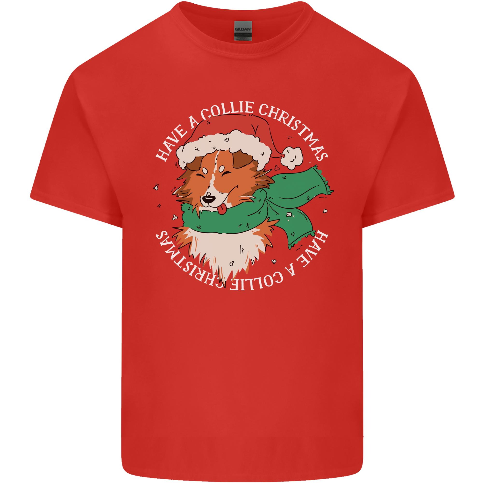 Rough Collie Dog Christmas Xmas Unisexs Light Cotton TShirt S