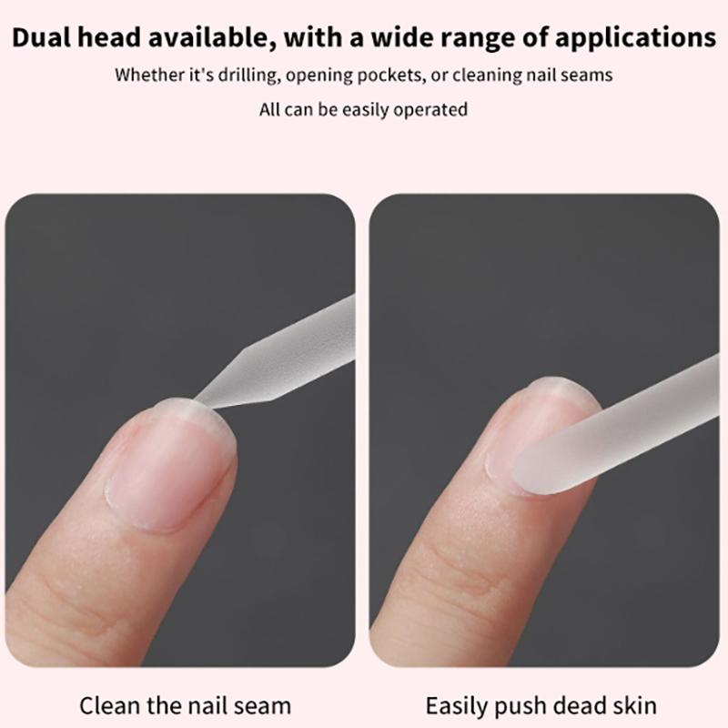 1Pcs Glass Nail Polishing Cuticle Pusher Nail Manicure Stick Professional Nail Files For Manicure Nails Art Accessories