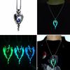 Wolf Pendant Necklace Luminous Animal Sweater Chain Long Necklace Glow In the Dark Jewelry Gift for Women Men Teens