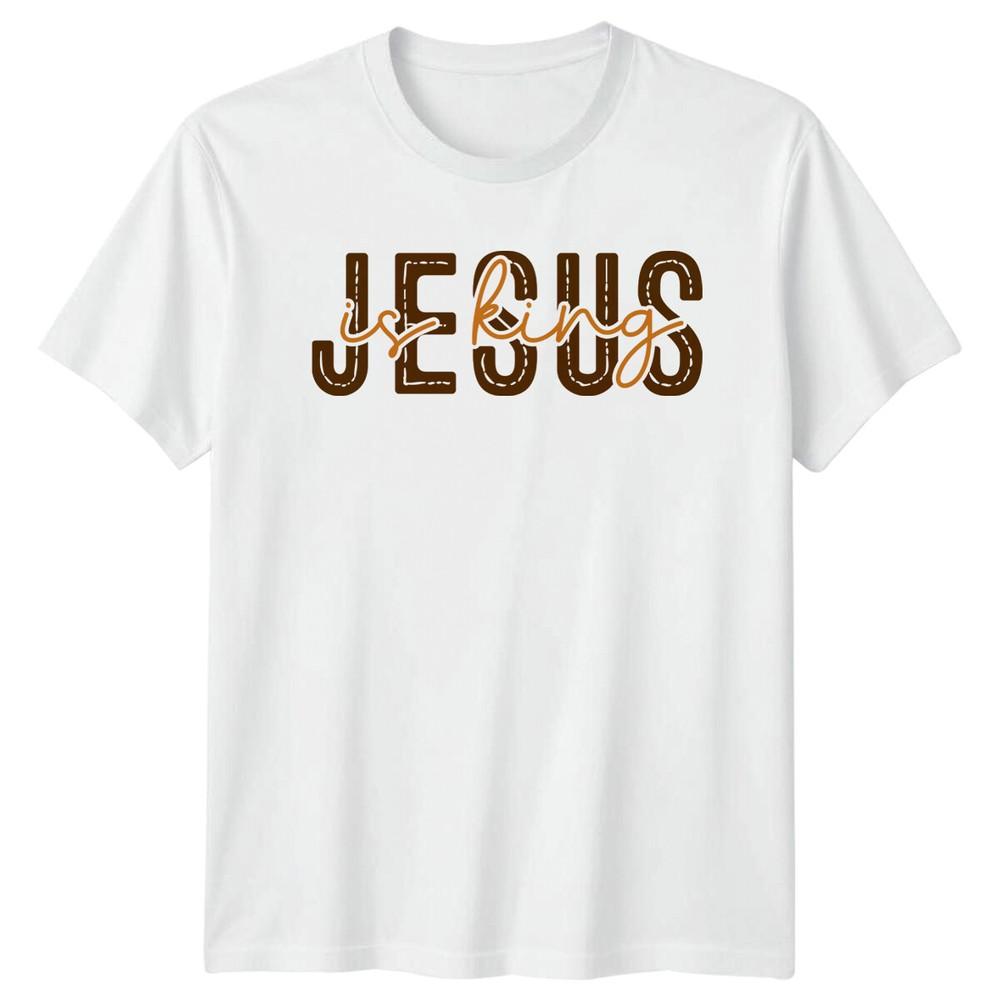 Jesus Is King TShirt Christian Faith Graphic Tee Adult Unisex Unisex T-Shirt XXL