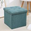 Aufbewahrungshocker, multifunktional, faltbar, große Kapazität, wasserdichter Stoff, Schlafzimmerbank, Fußstütze, Hocker mit gepolstertem Sitz, Aufbewahrungshocker für Kleinigkeiten