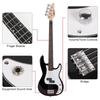 Elektrická baskytara Bullfighter s příslušenstvím 4strunná baskytara Elektrická baskytara Začátečník Úvodní představení Rockový nástroj Baskytara, (FD-blk)