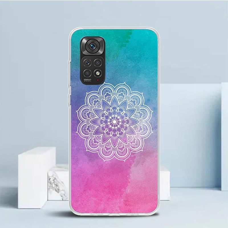 Totem Mandala Colorful Flower Phone Case For Xiaomi Redmi Note 15 14 14S 13 12S 12 Pro Plus 11S 11 11T 11E 10S 10 + Soft TPU Bac