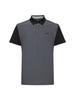 WIDEANGLE To Tone-On-Tone Color Block Short Sleeve Polo Shirt M_Charcoal
