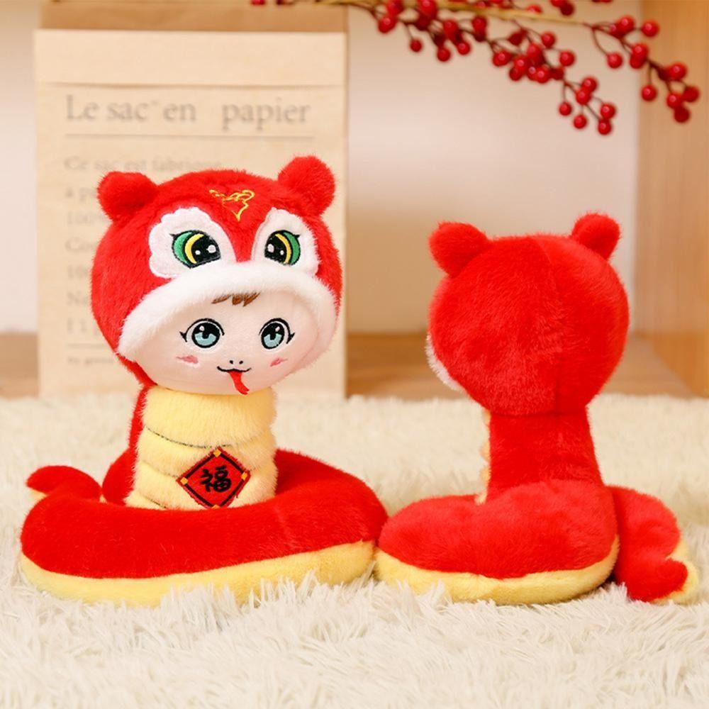 

Cartoon Snake Plush Ornament Stuffed Zodiac Snake Doll Funny Zodiac Snake Mascot Birthday Gifts 16cm