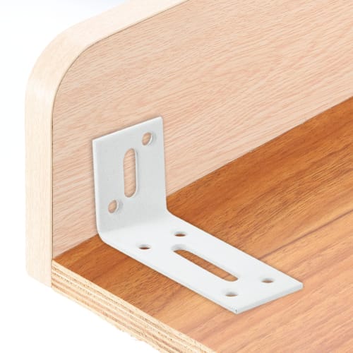 uxcell Adjustable L-Shaped Brackets, Set of 2, 80 X 40 X 30mm, Stainless Steel L-Shaped Corner Cords, 90 Degree Slotted Corner Brackets for Furniture