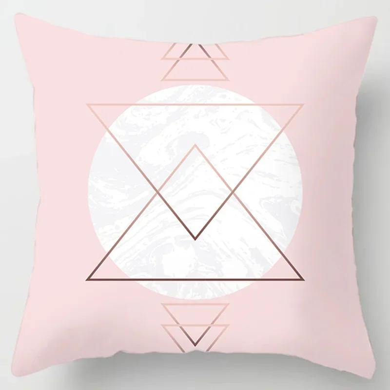 45X45Cm Pink Printed Pillowcase Decoration Sofa Cushion Cover Bed Pillowcase Home Decoration Car Cushion Cover Pillowcase