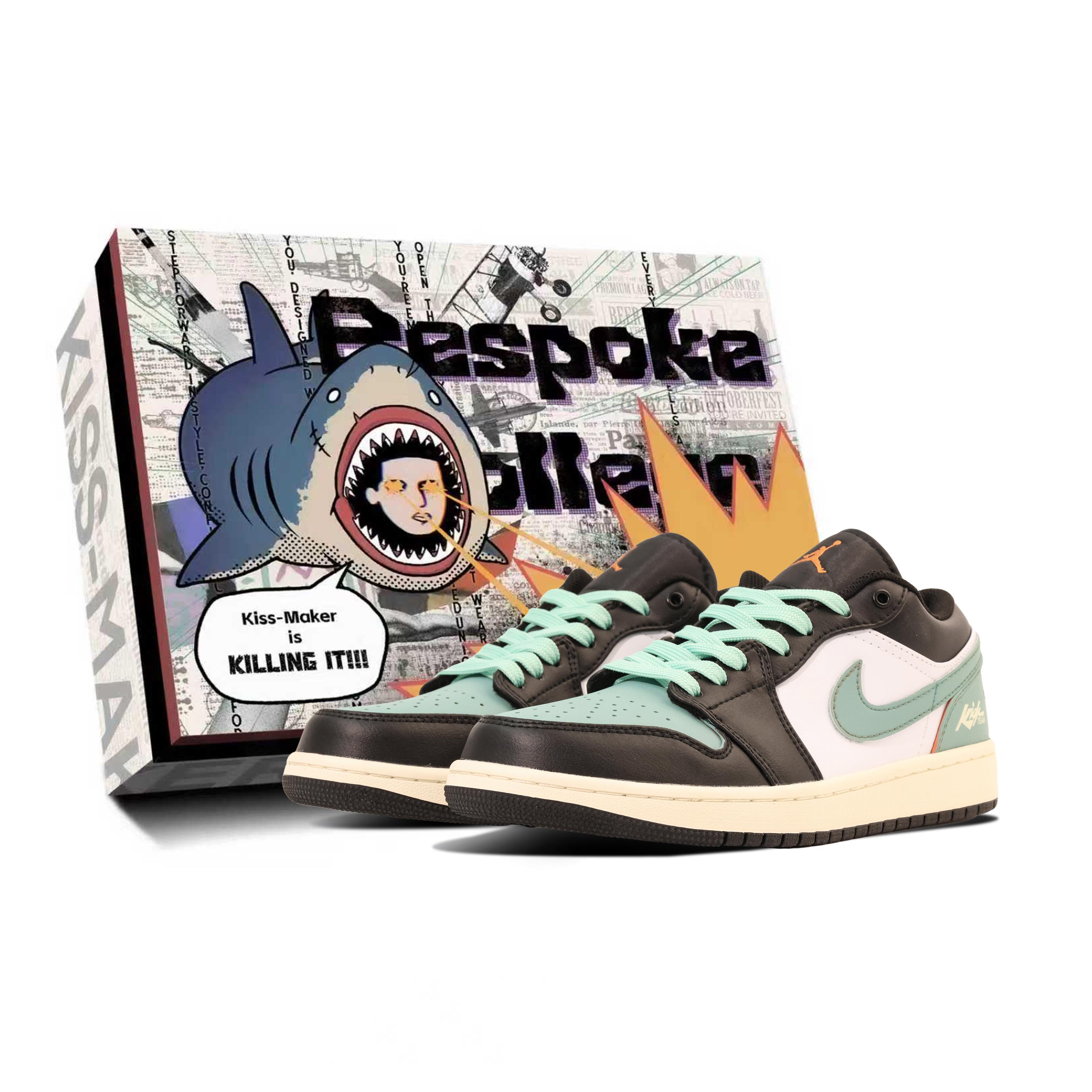 

Jordan Air Jordan 1 Waterproof Coverage Thermal Low top Vintage Basketball Shoes Unisex Green 553558-081(Team731--box) 44.5