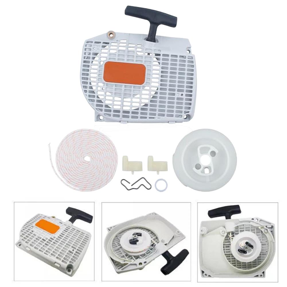 Recoil Starter Assembly With Rope Pulley Kit For MS460 MS440 044 046 Chainsaw Replace 1128 080 2104 1128 080 2100 Parts
