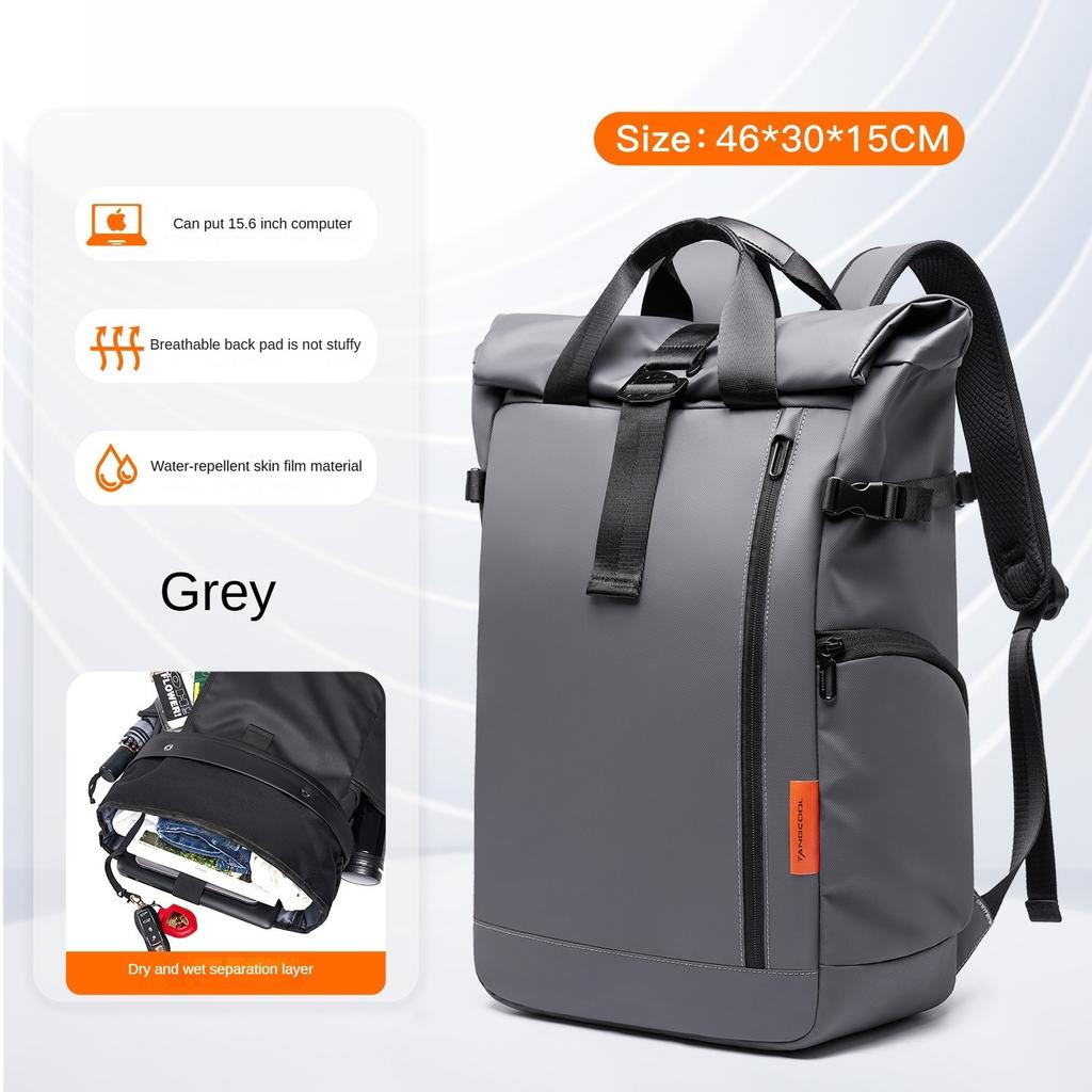 Men's High-end Fashion Computer Bag Student School Bag Large Capacity Waterproof Oxford Cloth Men's Backpack