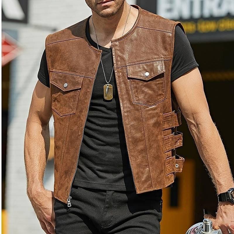 Men's Spring and Autumn Single-Breasted Casual Vest Youth Plus Size Slim-Fit Handsome Jacket