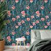 Bird Floral Wallpaper Vinyl Peel and Stick Room Decor Wallpaper Flowers Tropical Removable Waterproof PVC Home Cabinet Stickers