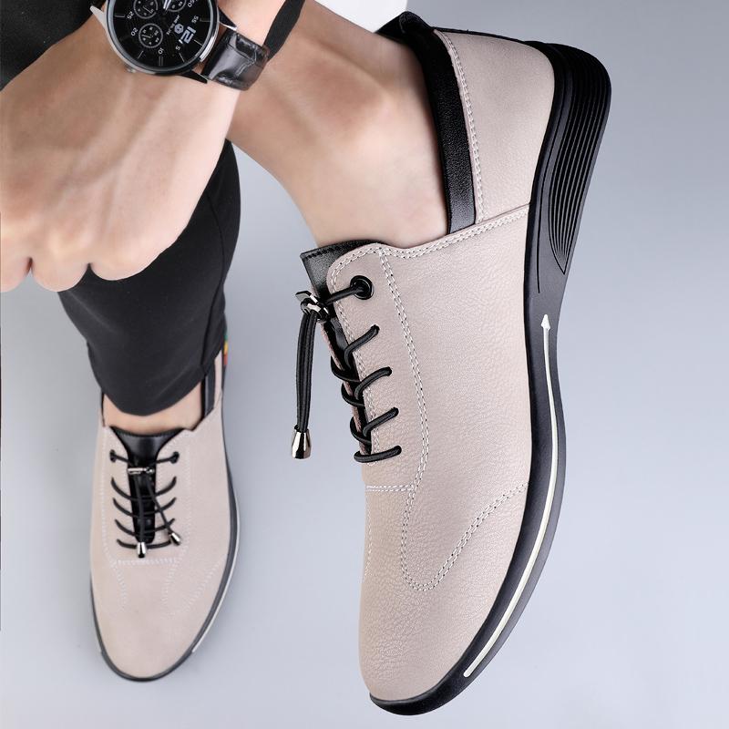 Fashion New Male Comfortable Walking Shoe Men Genuine Leather Casual Shoes 2024 All-match Mens Sneakers Handmade Outdoor for Men Flats