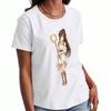 Anime Mädchen Unisex Baumwoll-T-Shirt, Re Baumwolle Premium Druck, Langlebig, Lässig Und Modisch, Mit Niedlichem Anime Mädchen Design, Weich Und Komfortabel