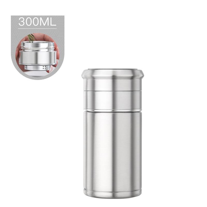 Premium SUS 316 Liner Tea Thermos Bottle Teas Separated Cup Black 316 Stainless Steel Thermos Tea Cup Separates Tea and Water 300-500ML