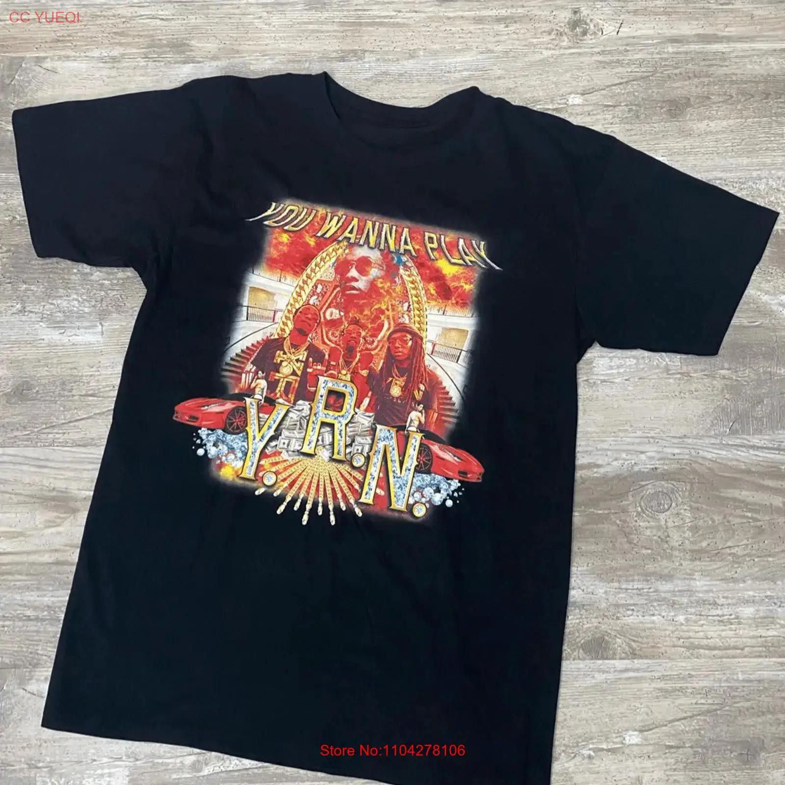 

YRN Yung Rich Nation Hip Hop T Shirt Men s Size Medium vintage Washed Slightly Soft homme Comfortable Breathable fashion 5XL різнокольоровий