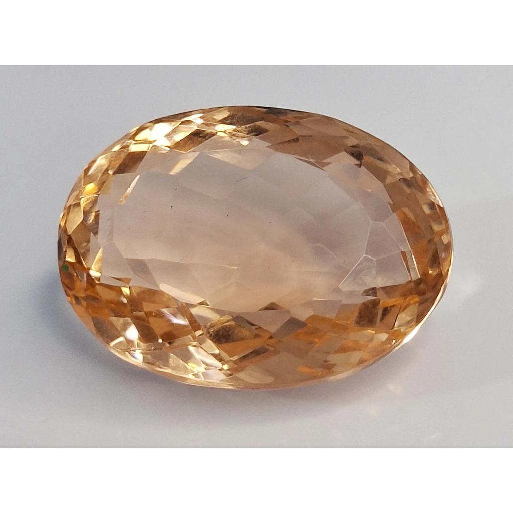 79-81 Ct Lab Created Imperial Topaz Oval Cut Stunning Certified Loose Gemstone
