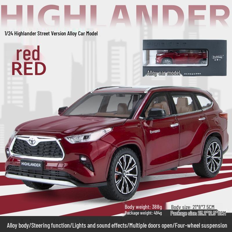 

Пенопластовая коробка 1:24 Игрушка Коллекционная Модель Автомобиля из Сплава Toyota Highlander
