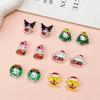 20Pcs Cartoon Creative Christmas Nail Charms Cute Kuromi Hello Kitty Resin Nail Art Festive Diy Nail Decor For Holiday Manicures