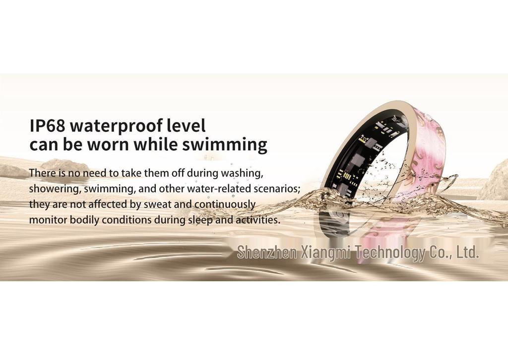 Wasserdichter Bluetooth Smart Ring: Herzfrequenz, Blutsauerstoff, Schlafüberwachung, Emaille-Farbe, Sport-Schrittzähler, Partner-Stil