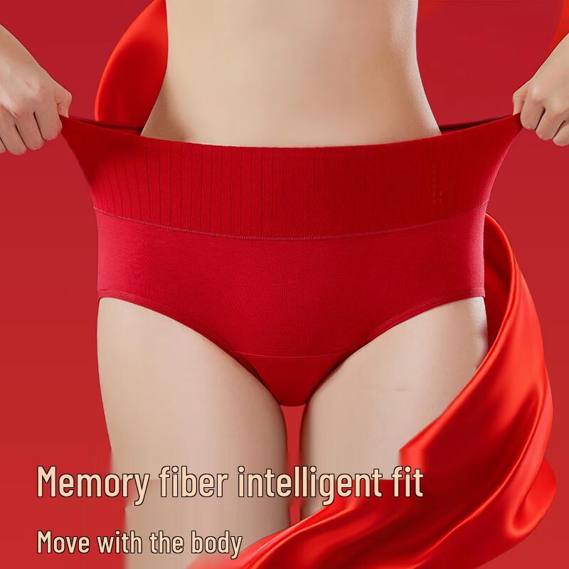 Urban Beauty Women's High-Waist Antibacterial Cotton Briefs, 4-Pack