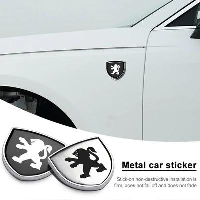 Für Peugeot Auto Metallaufkleber Benutzerdefiniertes Schild Auto Heckklappe Schild Emblem Abzeichen Aufkleber Für Peugeot 206 207 307 3008 2008 308 407
